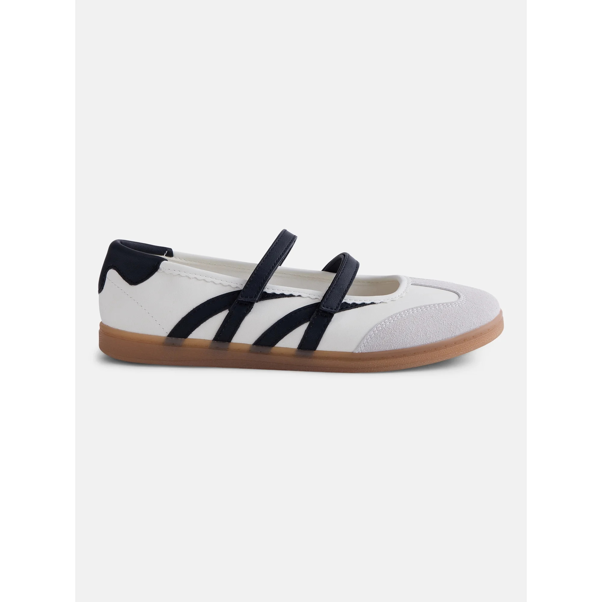No Boundaries Women’s Strappy Ballet Sneakers | Walmart (US)