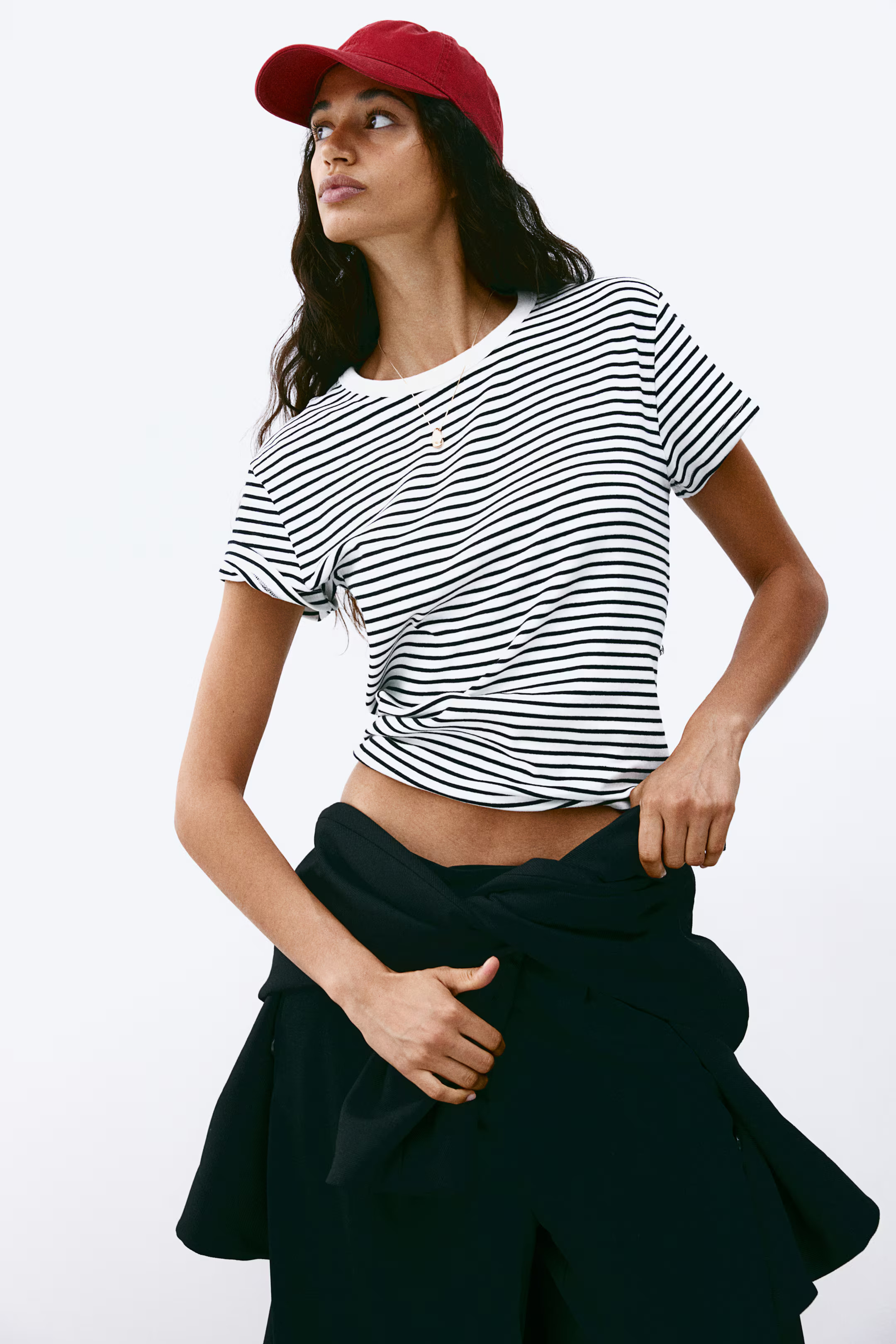 Wide-Leg Twill Pants - High waist - Long - Black - Ladies | H&M US | H&M (US + CA)