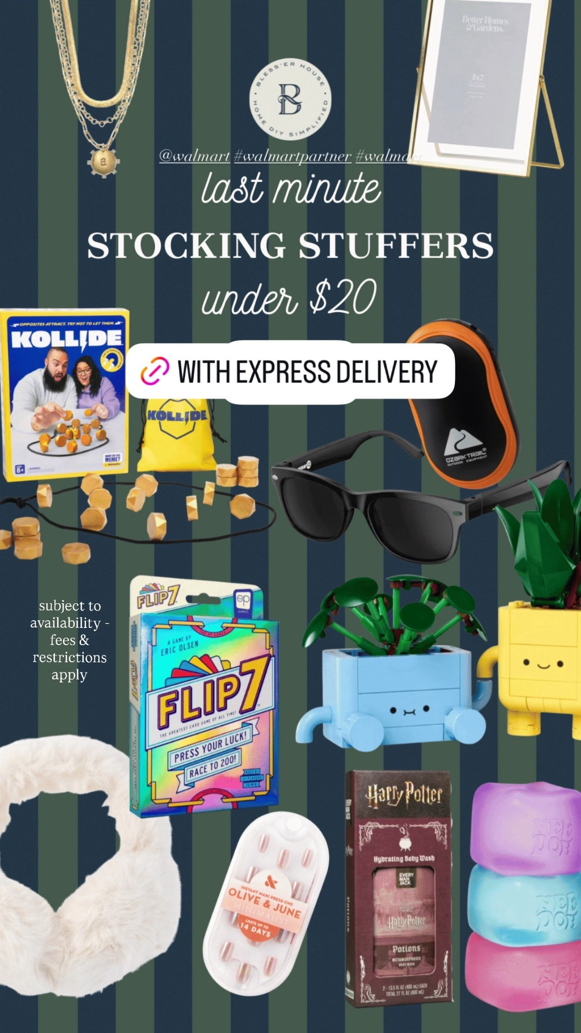 I found so many quirky and fun stocking stuffers under $20 on @walmart with express delivery for last minute gifts… in case Santa is running a little behind schedule. (Subject to availability. Fees & restrictions apply.) #walmartpartner #walmart 


#LTKGiftGuide #LTKHoliday