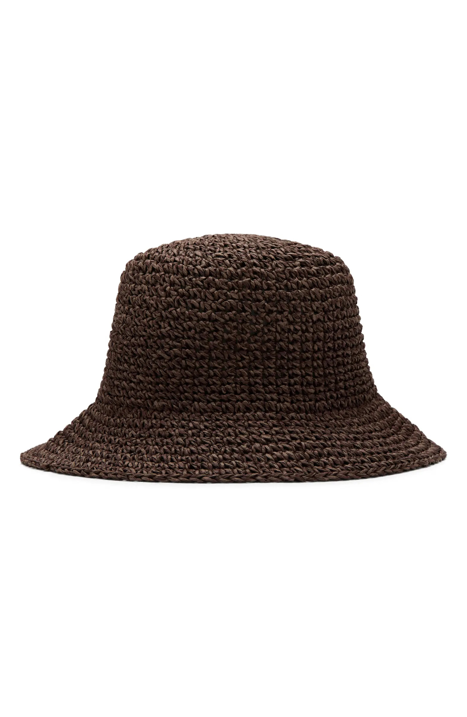 Crochet Raffia Bucket Hat | Nordstrom
