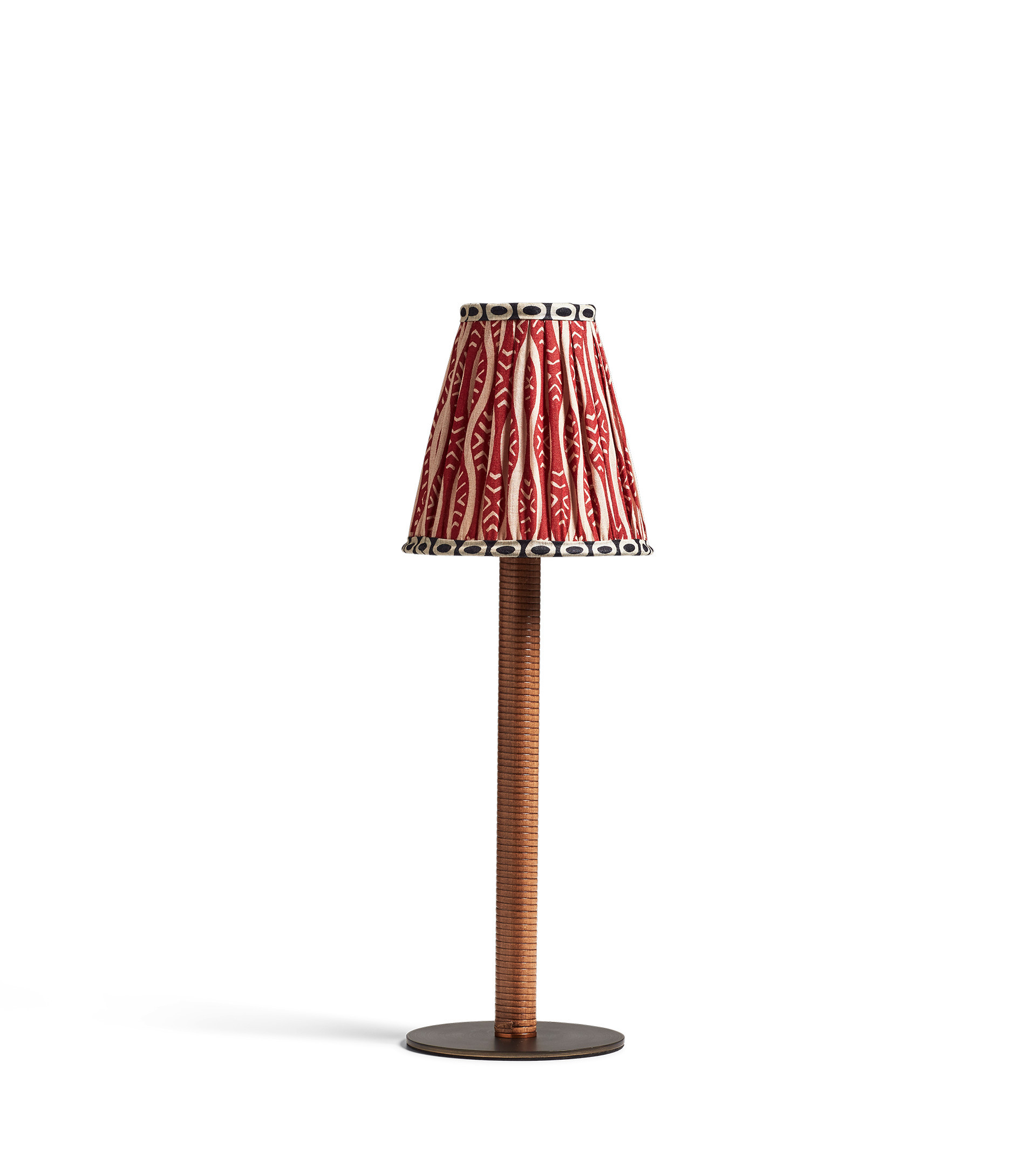 Olira Wireless Table Lamp and Roa Shade - Vermillion Red | OKA UK