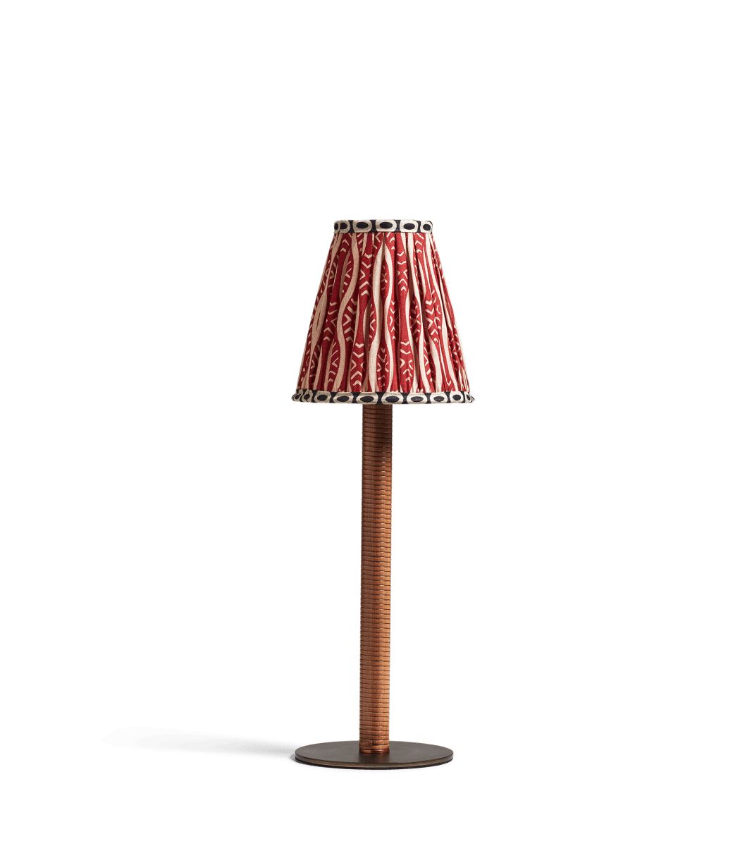 Olira Wireless Table Lamp and Roa Shade - Vermilion Red | OKA US