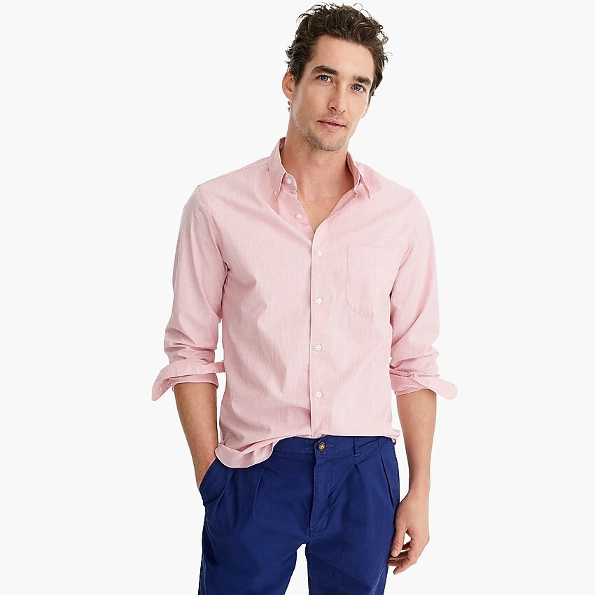 Slim stretch Secret Wash shirt in end-on-end cotton poplin | J. Crew US