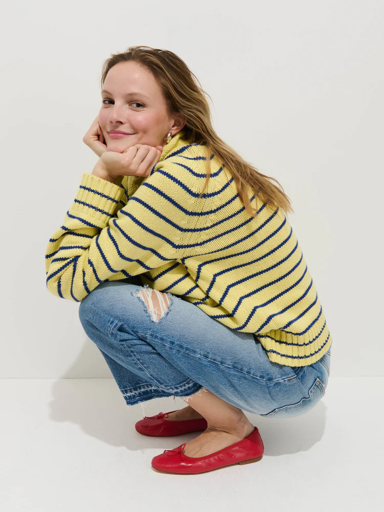 Alex Striped Rollneck In Cotton | Alex Mill