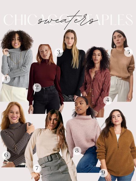 Chicago Staples Sweaters - Winter Sweaters - Cold Weather Staples - Sweaters for Chicago Weather - Winter Weather - Sweaters for Winter 

#LTKHoliday #LTKSeasonal #LTKstyletip