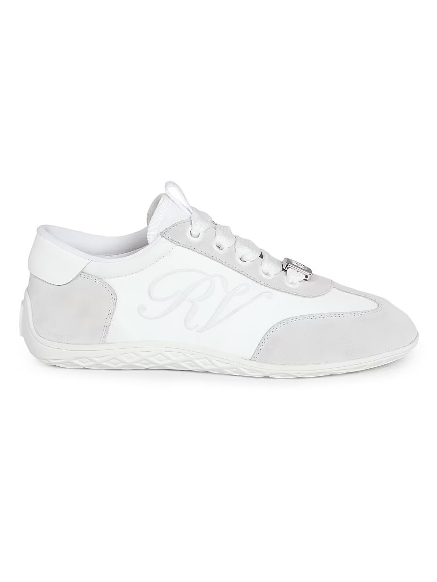 Women's Viv Suede & Mesh Low-Top Sneakers - White - Size 8.5 | Saks Fifth Avenue