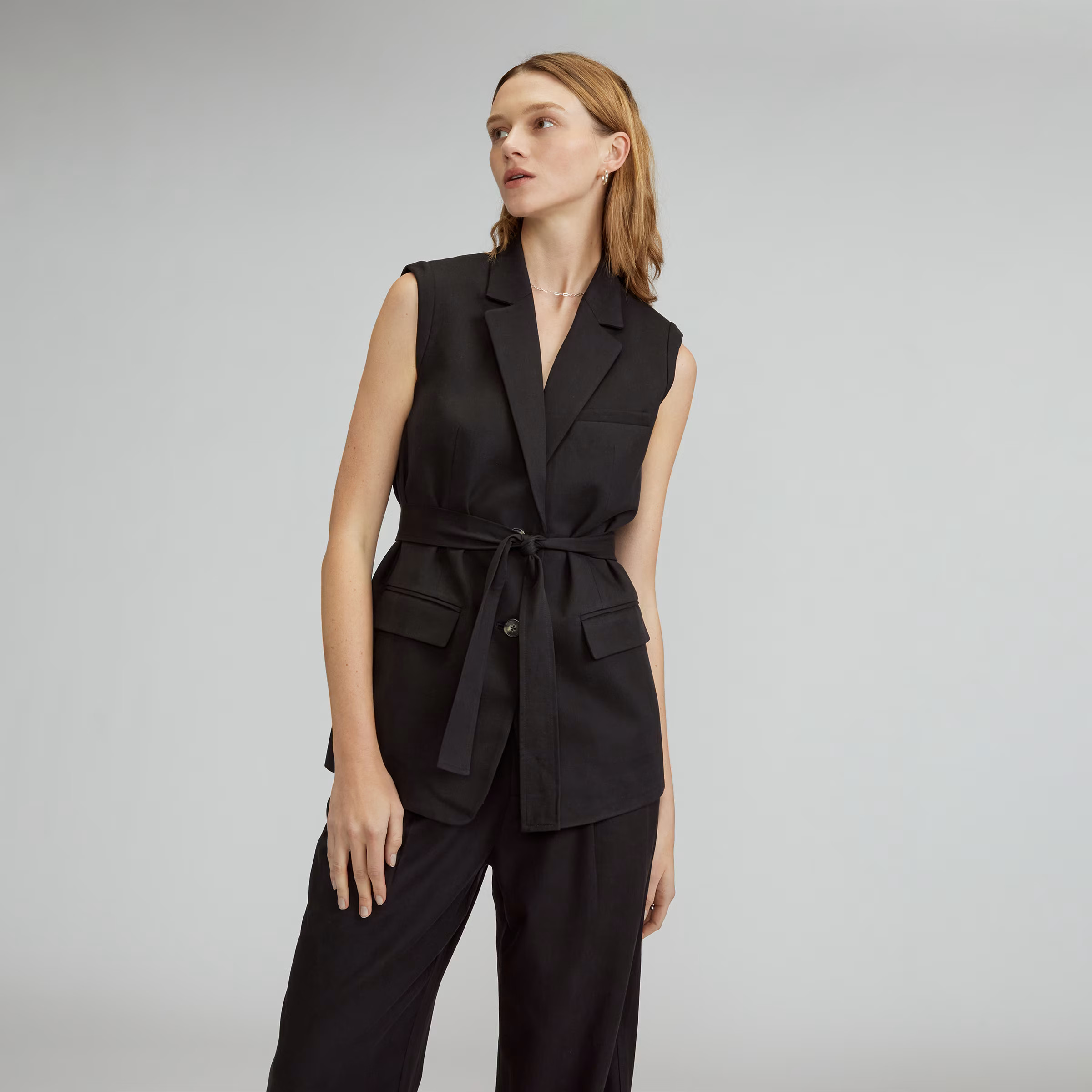 The Sleeveless Blazer in Buttersmooth | Everlane