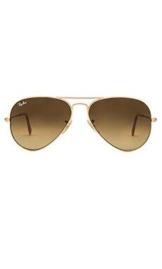 Ray-Ban Aviator Gradient in Gold & Brown Gradient from Revolve.com | Revolve Clothing (Global)