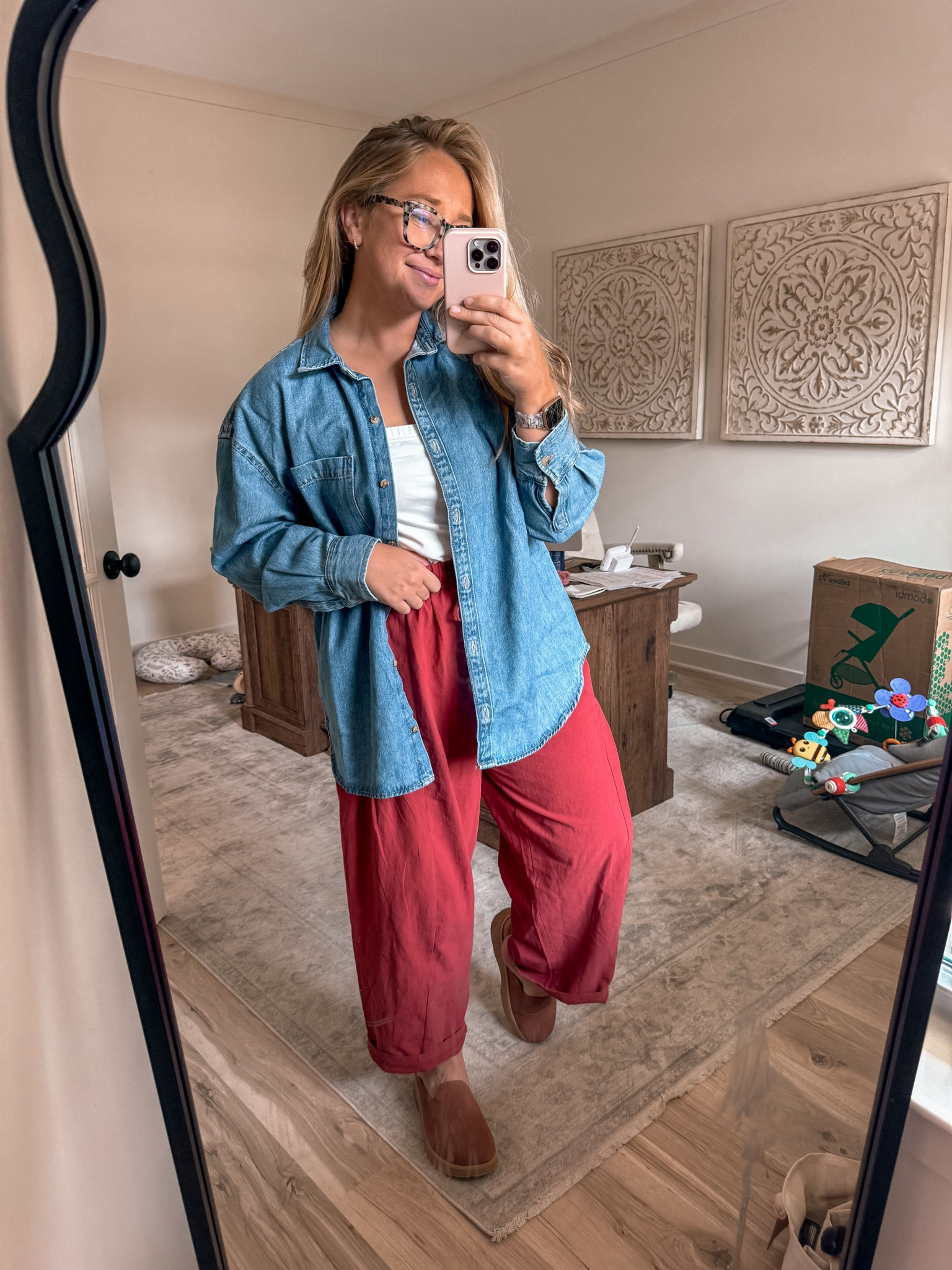 REEF code: COMFY 20 - Casual fall style - Amazon fashion - old navy outfit - oversized denim shirt - linen pants 

#LTKBacktoSchool #LTKSeasonal #LTKU