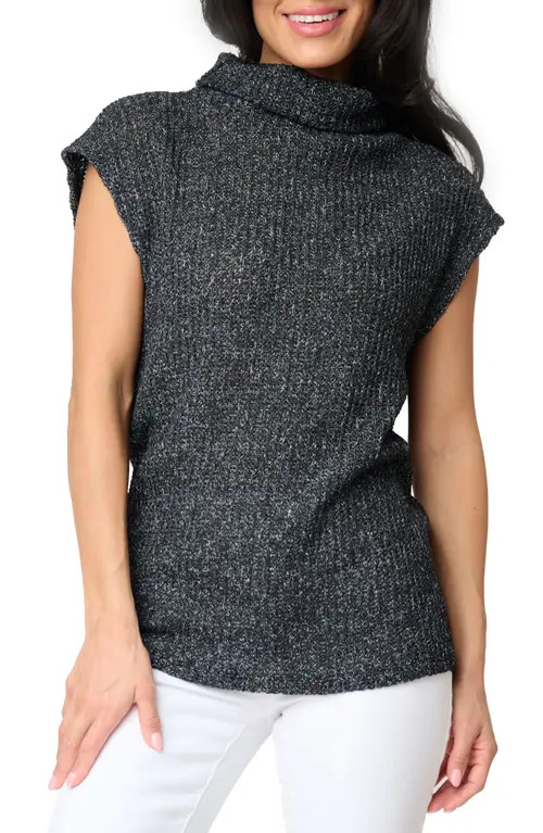 GIBSONLOOK Funnel Neck Sweater in Black at Nordstrom, Size Xx-Large | Nordstrom