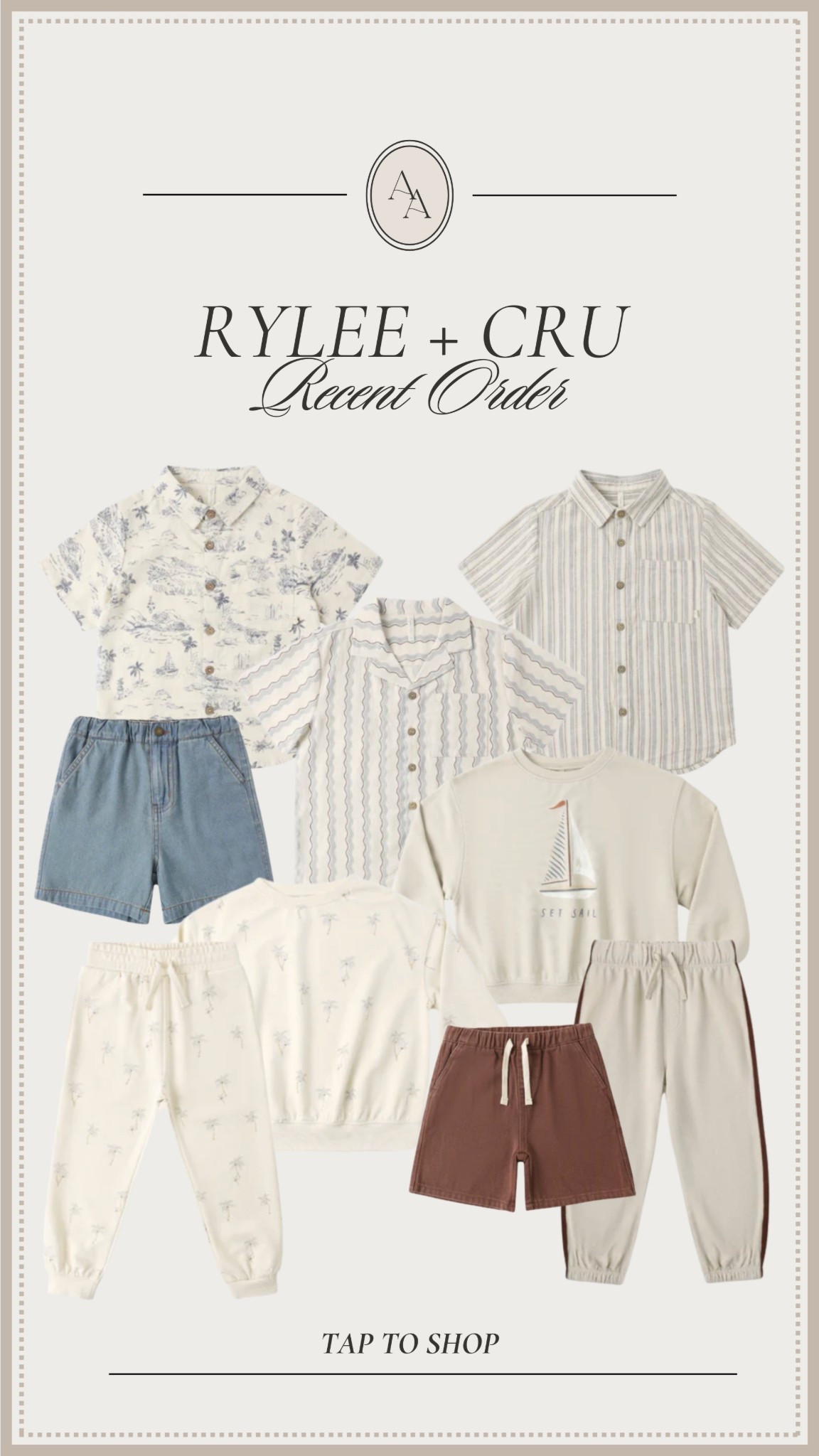 Recent order from Rylee + Cru for the boys! Getting ready for our spring break trip, summer, and all the warmer weather days! 🙌🏼 

#LTKSeasonal #LTKBaby #LTKKids
