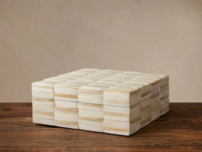 Jimena Striped Square Box | Arhaus | Arhaus
