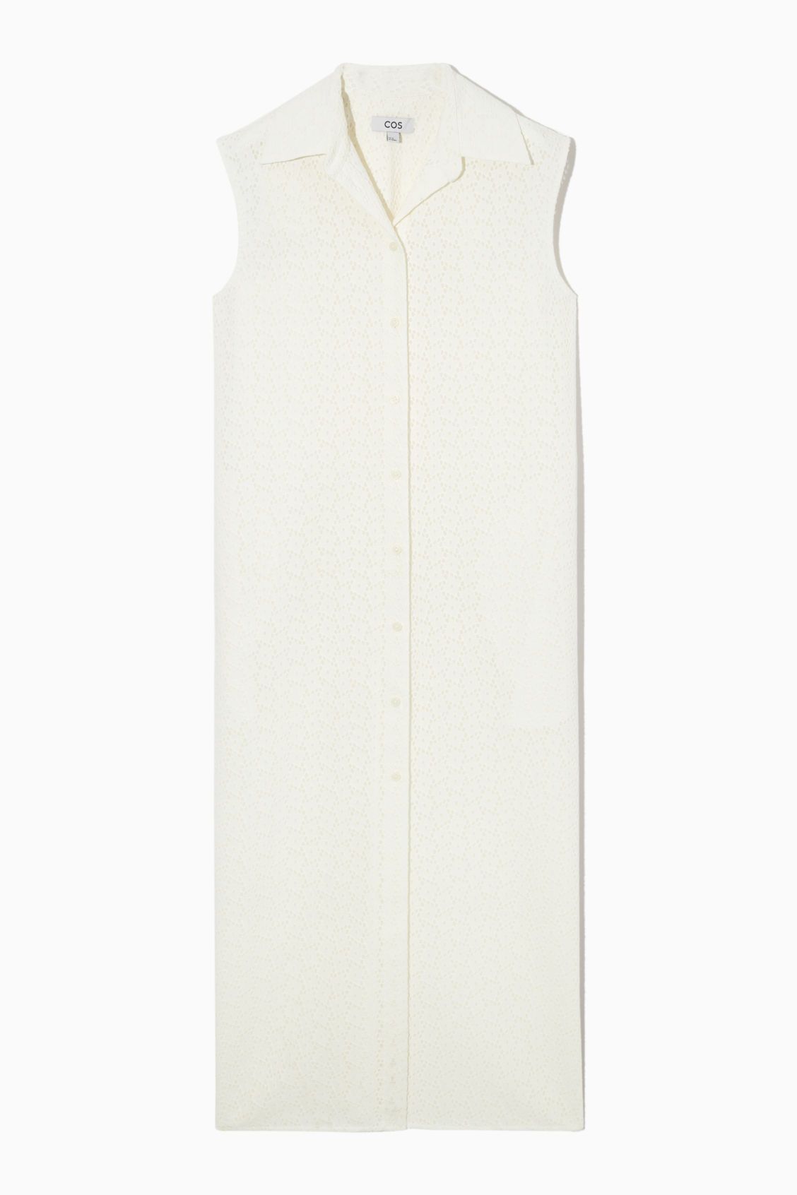 SLEEVELESS EYELET SHIRT DRESS - WHITE - Dresses - COS | COS (US)