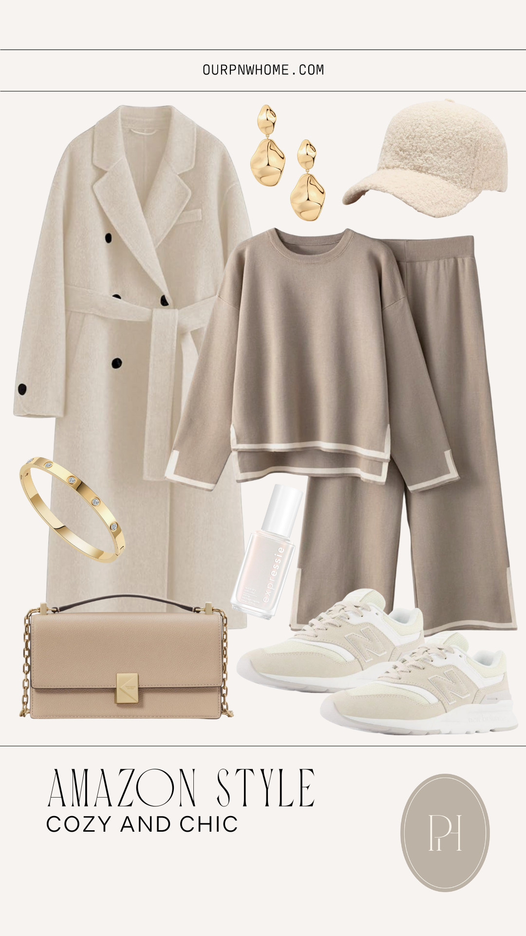 Keeping cozy and chic with these Amazon finds!

neutral fashion, everyday look, winter fashion, mom look, mom outfit, travel look, travel outfit, boucle hat, boucle cap, white baseball hat, gold earrings, winter fashion, winter style, winter looks, winter outfit, white coat, dress coat, winter trench coat, designer handbag, tan purse, crossbody bag, gold bracelet, bangle bracelet, neutral sneakers, trainers, tennis shoes, white nail polish 

 #LTKgrwm #LTKootd #LTKmomlife
