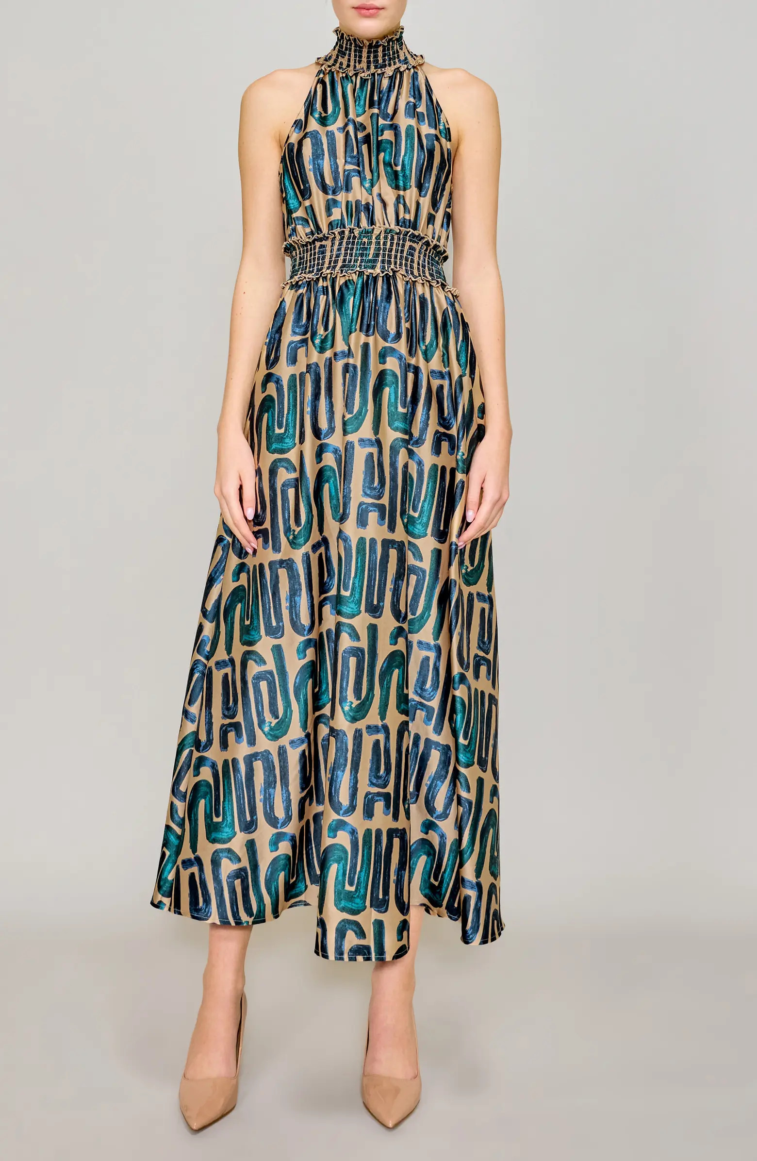 MELLODAY Mock Neck Maxi Dress | Nordstrom | Nordstrom