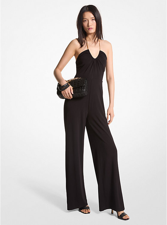 Embellished Stretch Matte Jersey Halter Jumpsuit | Michael Kors (AU)