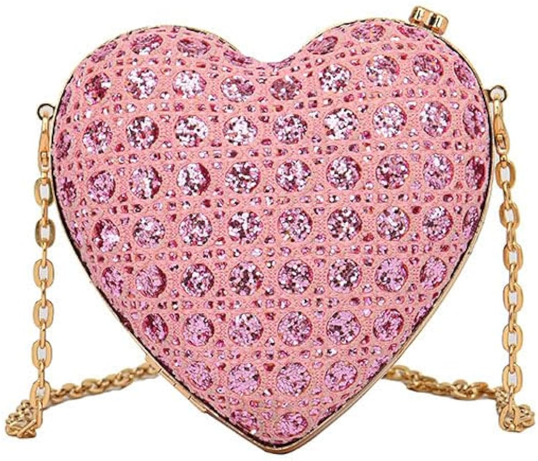 Zenosy Heart Shaped Evening Purse Velvet Solid Shoulder Bag Elegant Evening Clutch Bags Crossbody... | Amazon (US)