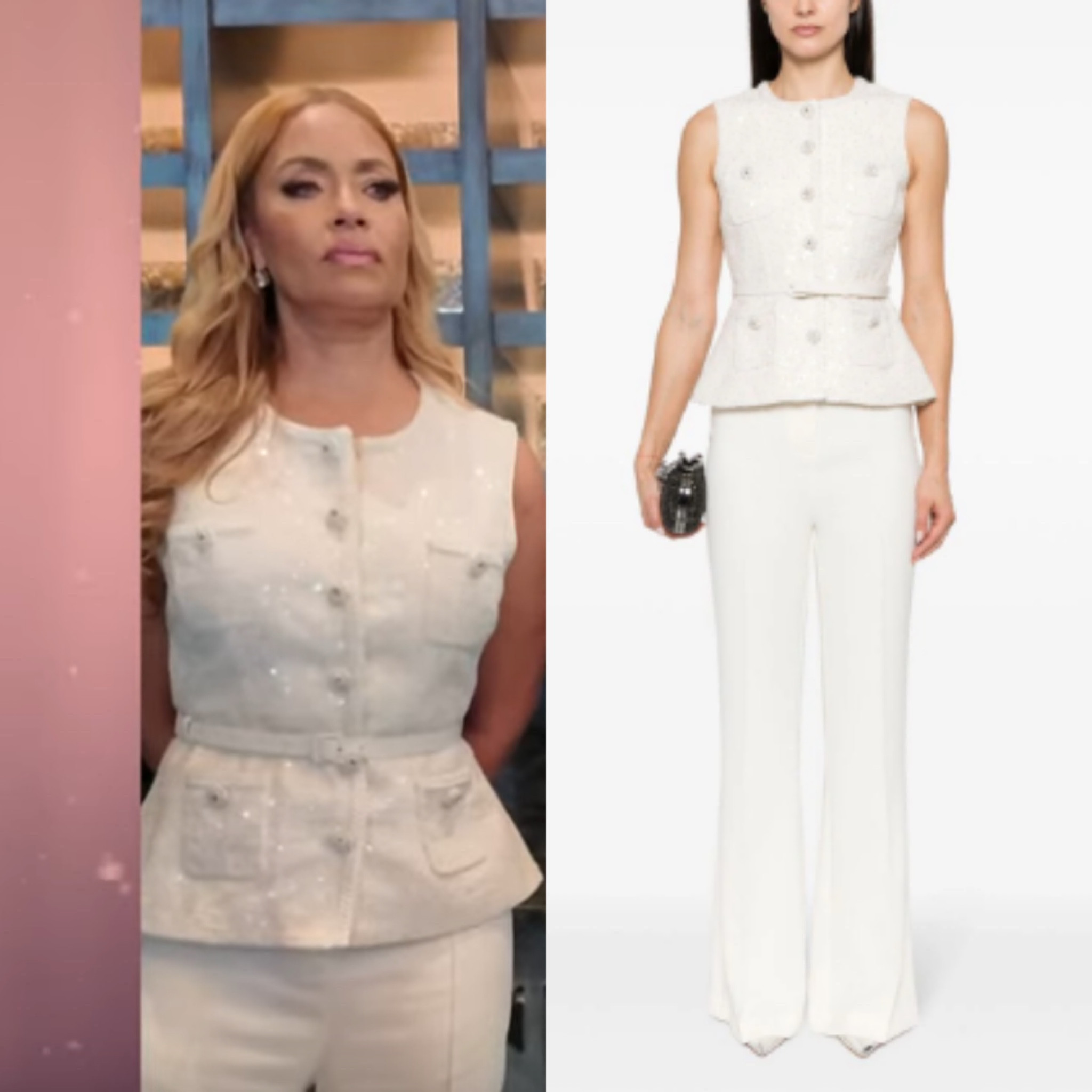 Gizelle Bryant’s Ivory Boucle Jumpsuit