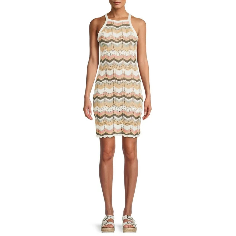 No Boundaries Juniors' Sleeveless Crochet Dress | Walmart (US)