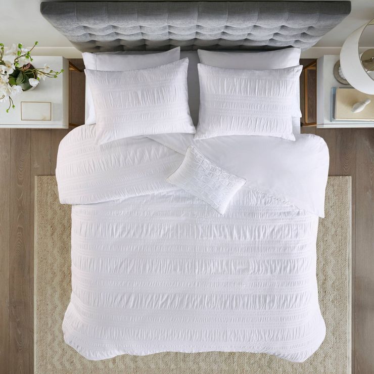 4pc Amari Cotton Seersucker Duvet Cover Set | Target