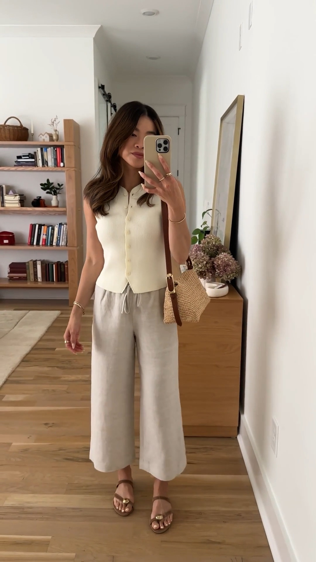 Sizing info:
•White vest size XS
•Cropped pants size 2XS 

petite fashion, get dressed with me, outfit inspiration, ootd, nashville outfit, Nashville influencer, petite style, vacation style, casual outfits, mom style, petite pants, spring outfits, spring outfit info, spring pants, spring outfit idea, spring top, spring bag, spring vest, spring shoes, cropped pants, petite pants, summer pants,  
@Aritzia 
 

#LTKSeasonal #LTKPetite #LTKootd