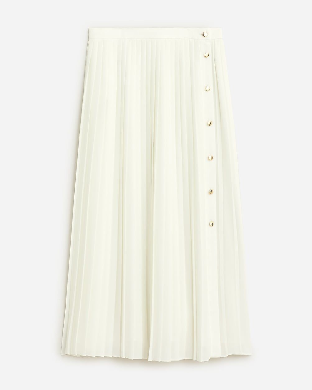 Pleated skirt with gold buttons | J.Crew US