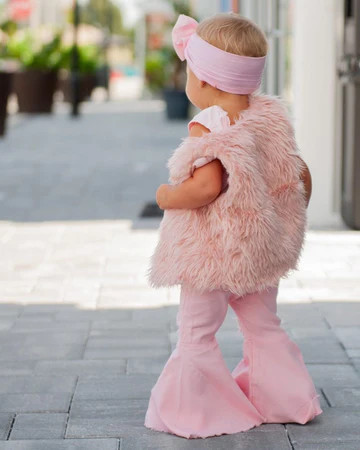 Barnum Fur Vest - Mauve | Bailey's Blossoms