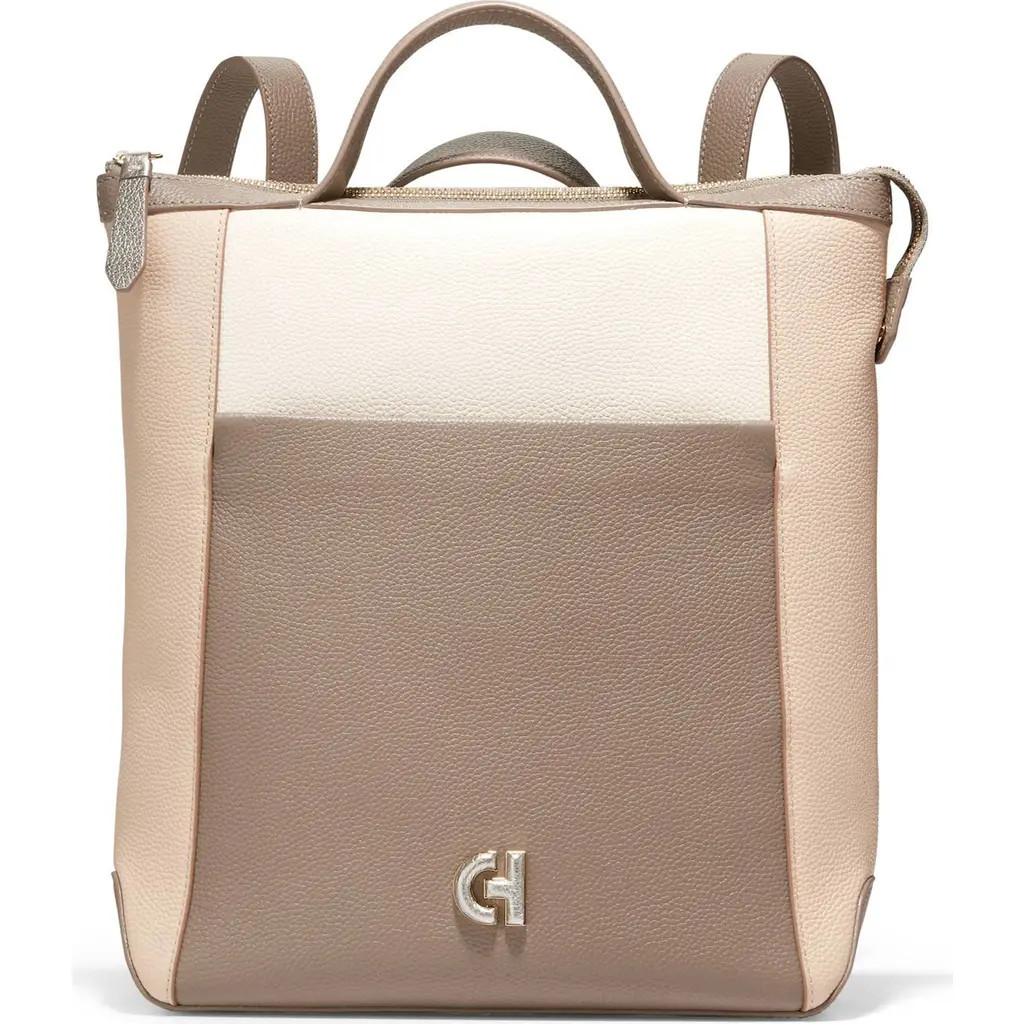 Cole Haan Small Grand Ambition Leather Convertible Luxe Backpack in Irish Coffee/Oat at Nordstrom | Nordstrom