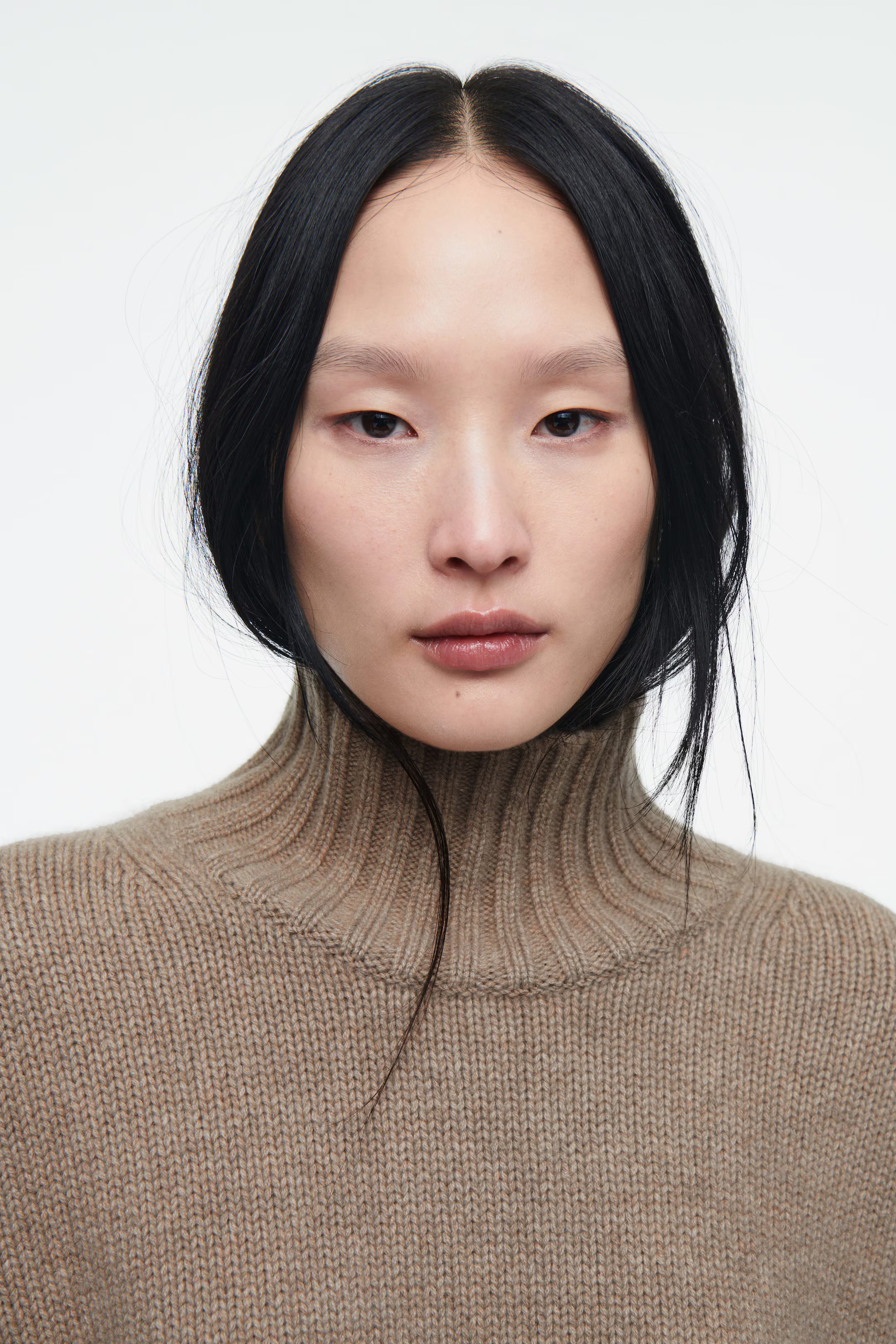 CHUNKY PURE CASHMERE TURTLENECK JUMPER - UNDYED | COS (EU)