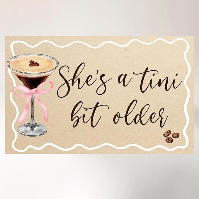 A Tini Bit Older Backdrop for A Tini Bit Older Birthday Decorations She's a Tini Bit Older Banner... | Amazon (US)