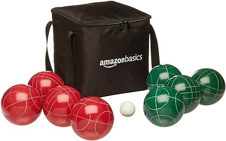 Amazon Basics Bocce Ball Outdoor Yard Games Set with Soft Carrying Case | Amazon (US)