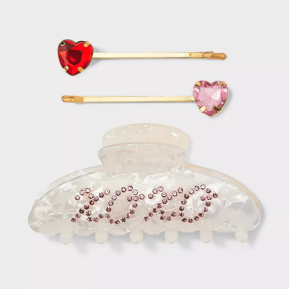 Girls' 3pk Heart and Claw Clip Set - art class™ | Target