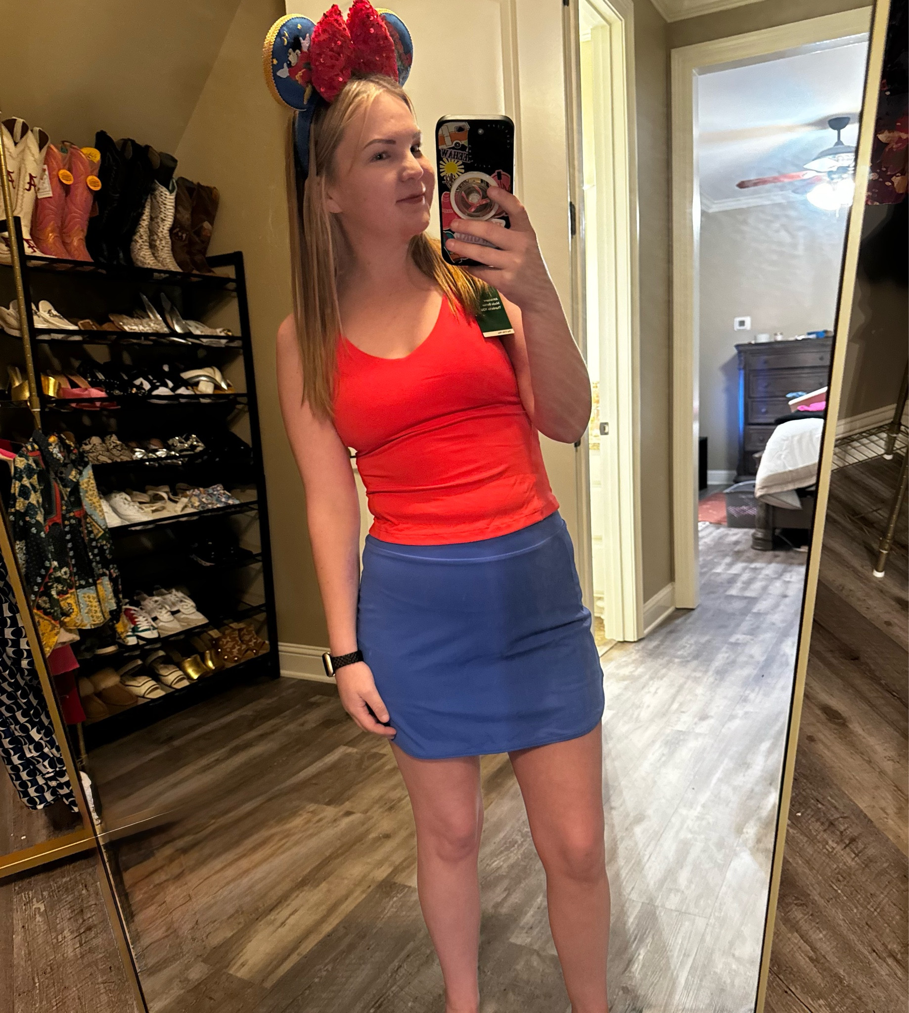 Cute Athleisure Disney Outfit! 
Size small in top & skirt! 
Fantasia outfit. Sorcerer Mickey! 

#LTKFitness #LTKTravel #LTKStyleTip