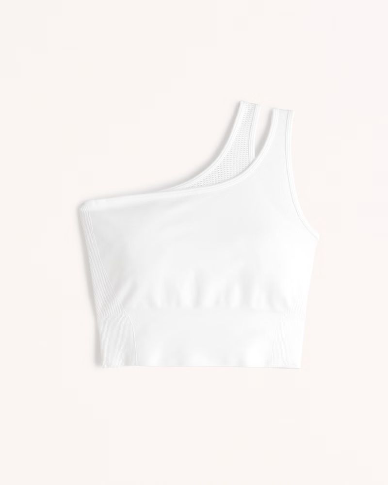 YPB seamlessCORE One-Shoulder Mesh Slim Tank | Abercrombie & Fitch (US)