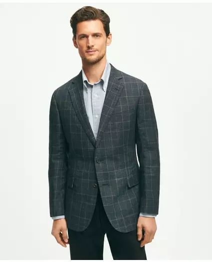 Classic Fit Linen Check Sport Coat | Brooks Brothers