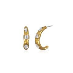 Stella Gem Hoop Earrings | Sequin