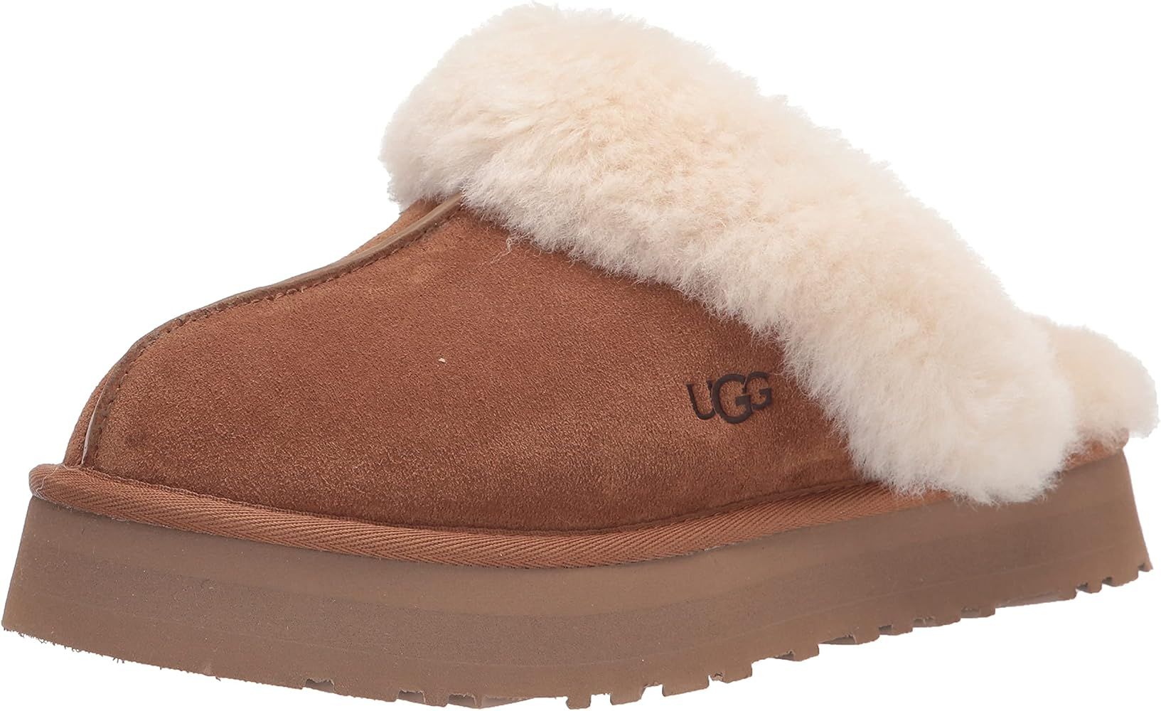 Amazon.com | UGG Women's DISQUETTE Slipper, Chestnut, 10 | Slippers | Amazon (US)