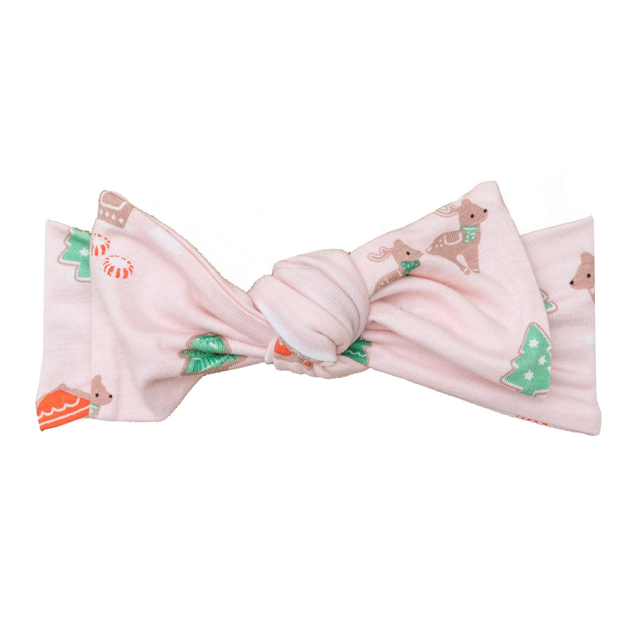 Knot Headband, Pink Gingerbread Sleigh | SpearmintLOVE