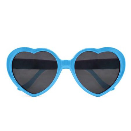 Fashion Cute Retro Love Heart Shape Lolita Sunglasses Fancy Dress Blue | Walmart (US)