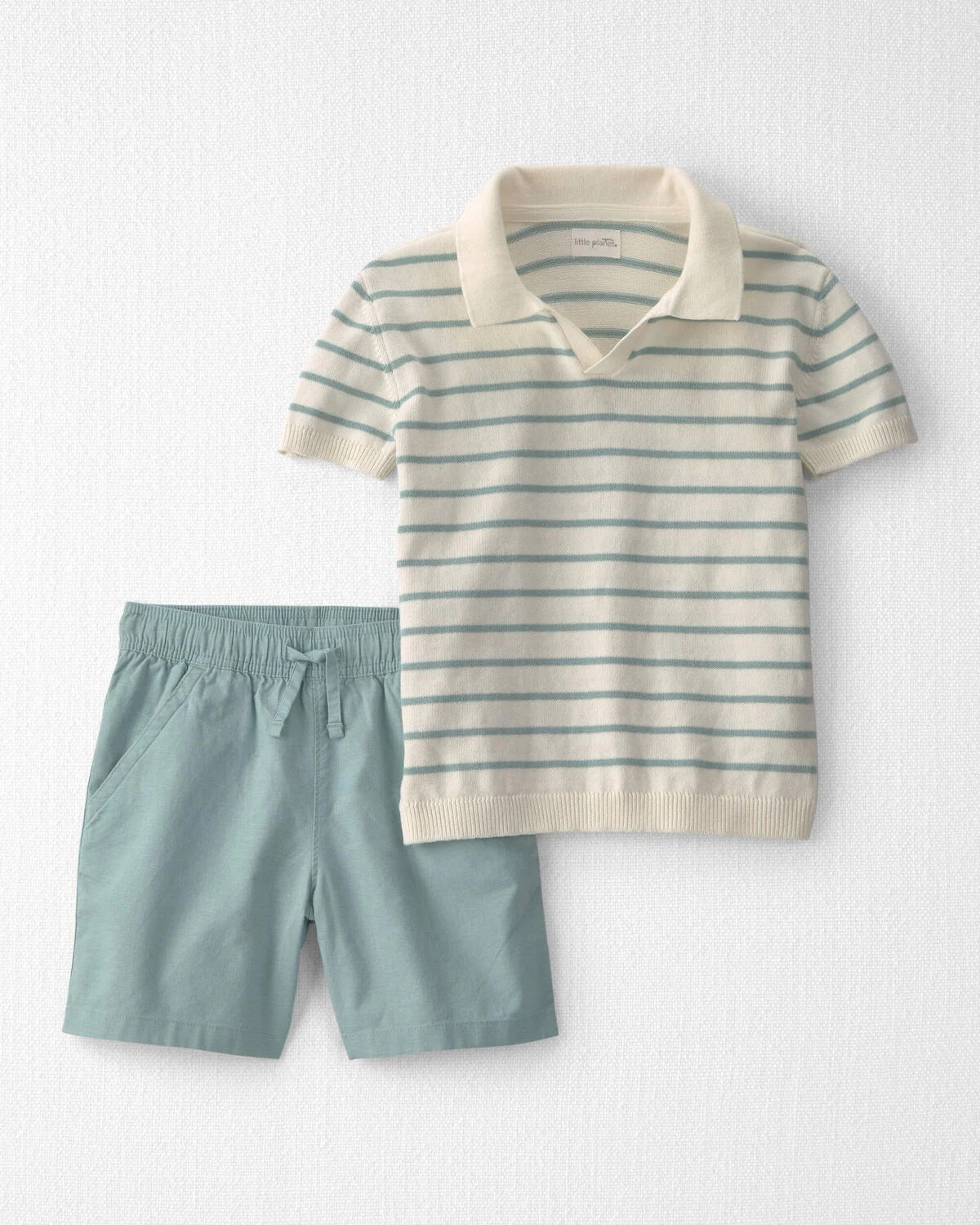 Boys 2-Piece Knit Top & Short Set Made with Organic Cotton in Stripes | Carter's Inc