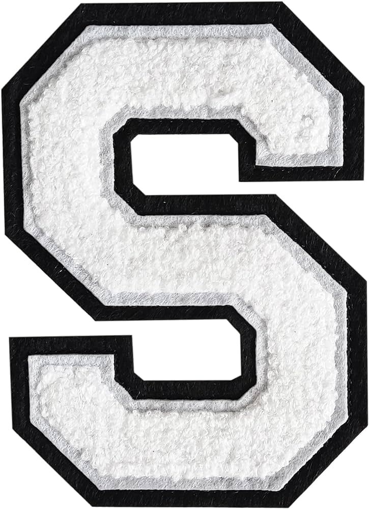 3Pcs Chenille Letter Patches Iron on Patches Varsity Letter Patches Chenille Embroidered Patch Se... | Amazon (US)