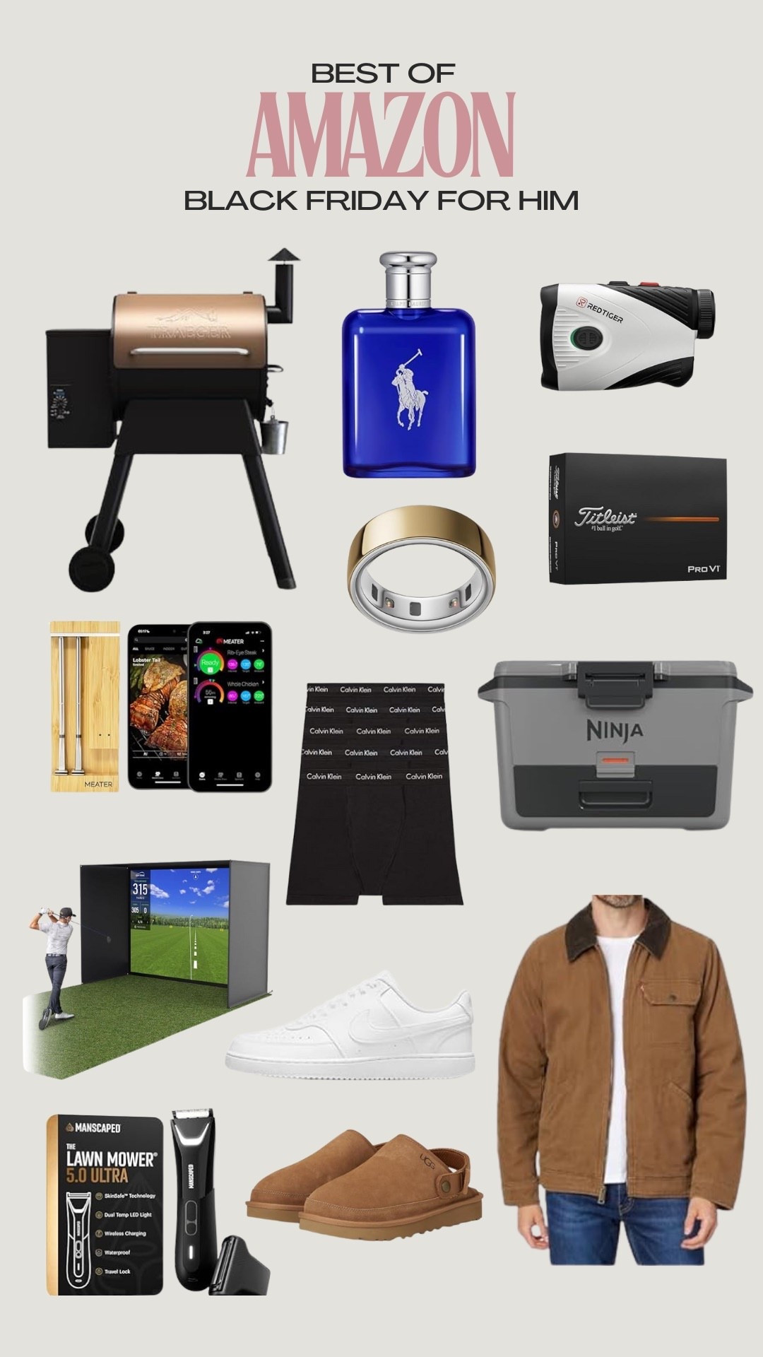 Black Friday gifts for him amazon cyber Monday deals best affordable sales gift guide Christmas for men golf fitness grilling cooler barn jacket shoes 

#LTKCyberWeek #LTKGiftGuide #LTKHoliday