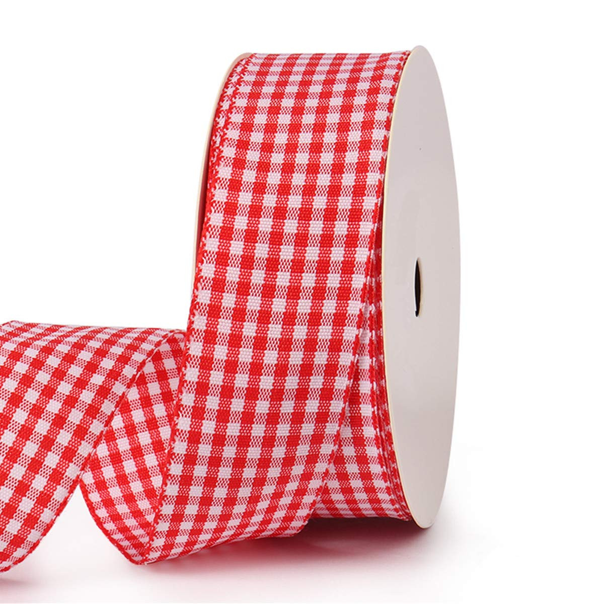 VIVIQUEN Gingham Ribbon Checkered Ribbon 1-Inch Wide Taffeta Plaid Ribbon 25 Yard Long 100% Polye... | Amazon (US)