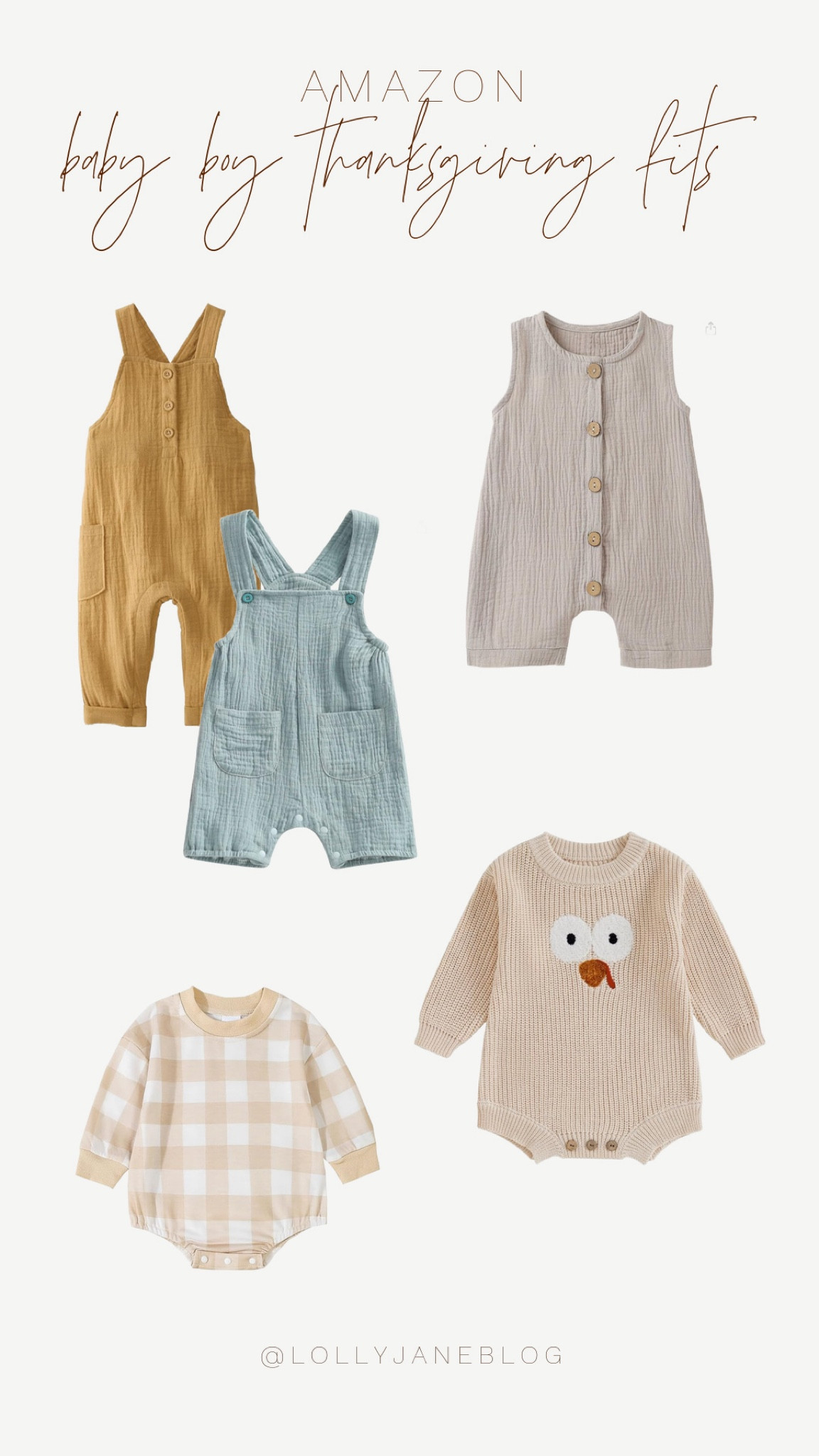Amazon baby boy Thanksgiving outfits! 🖤

🍂🦃 Get your little guy ready for Thanksgiving in style! Our adorable baby boy outfits feature charming patterns and playful ruffles that are perfect for family gatherings. Whether you choose a cozy onesie or a trendy jumper, your little one will be the star of the holiday. 🎉👶✨ Shop now on Amazon and make this Thanksgiving unforgettable! #ThanksgivingFashion #BabyStyle #ShopSmall

#LTKHoliday #LTKSeasonal #LTKKids