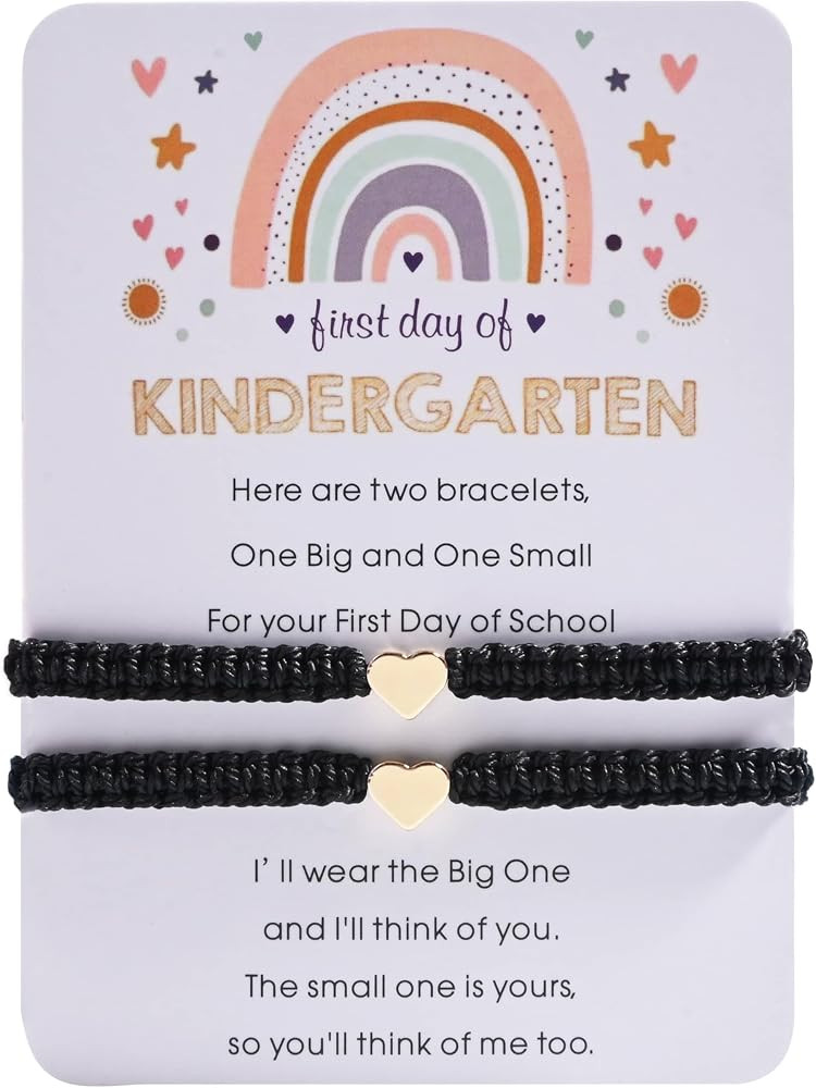 First Day Of Pre K Mommy And Me Bracelets Gifts, Back To String Matching Bracelet Set For Mom Dau... | Amazon (US)
