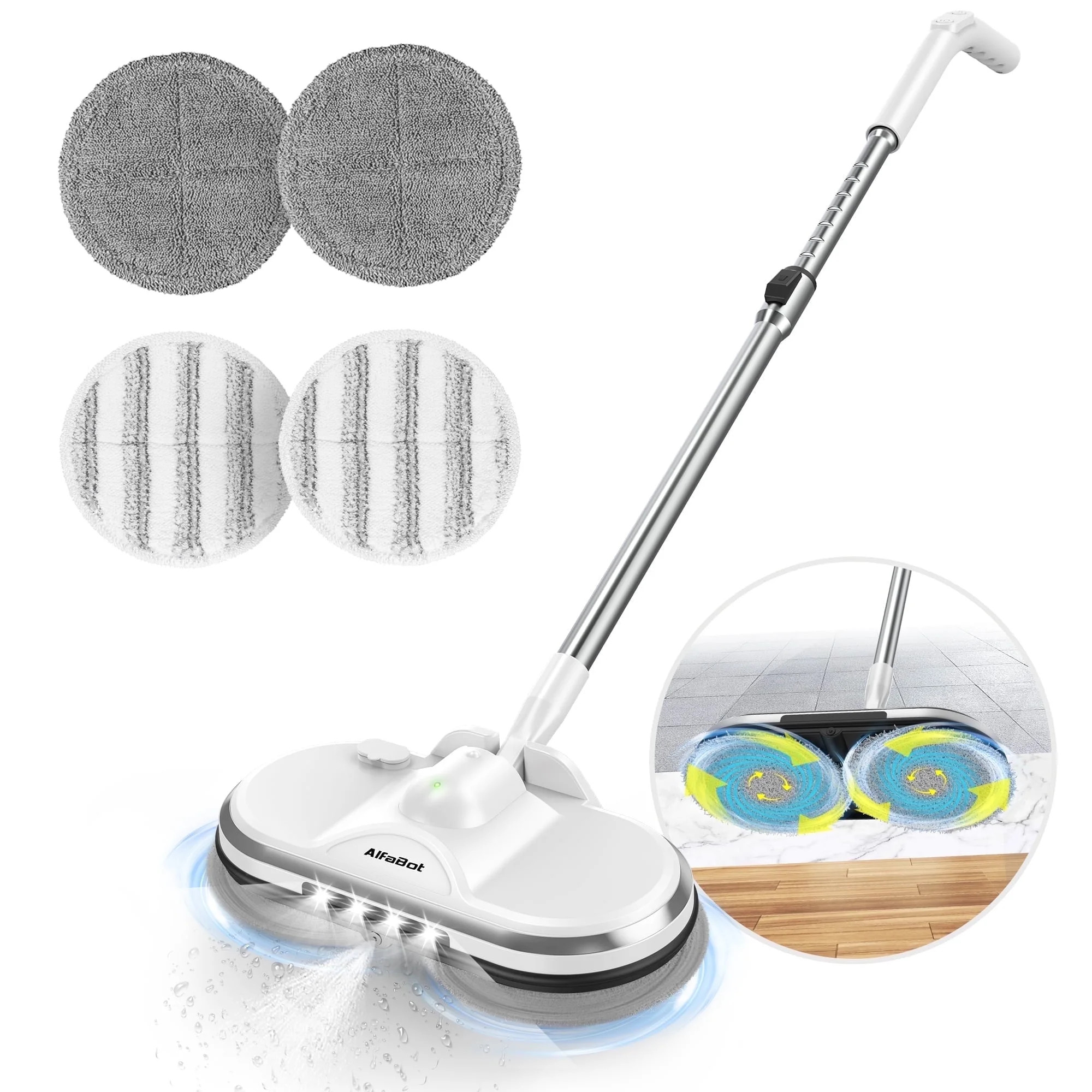 AlfaBot Cordless Electric Mop for Floor Cleaning, Electric Spin Mop, Electric Mop with Water Spra... | Walmart (US)