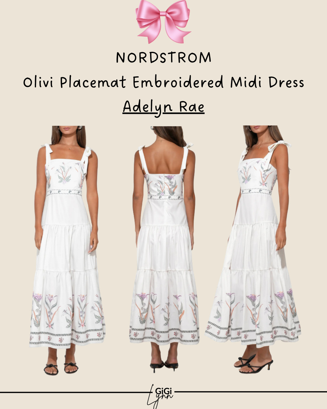 The Olivi Placemat Embroidered Midi Dress by Adelyn Rae is such a stunning statement piece for spring and summer events. This beautifully designed embroidered midi dress features intricate detailing that gives it an elevated, designer-inspired look while still feeling feminine and effortless.

The flattering midi length silhouette creates a polished, sophisticated shape, while the placemat-style embroidery adds texture and unique detail that instantly elevates the entire outfit. It’s the kind of dress that feels special the moment you put it on.

Perfect for weddings, bridal showers, brunch, garden parties, vacation dinners, and special events, this dress pairs beautifully with neutral heels, strappy sandals, or woven accessories for a chic, timeless look.

✨ Why this dress is trending:
• Elegant embroidered detailing
• Flattering midi length silhouette
• Feminine, elevated design
• Perfect for spring and summer events
• Designer-inspired statement dress

If you love elegant dresses, timeless silhouettes, and elevated feminine style, this Adelyn Rae dress is such a beautiful piece to add to your wardrobe.

#ltkstyle #ltkdress #mididress #embroidereddress #springstyle #summerstyle #weddingguestdress #elegantstyle #femininefashion #brunchoutfit #vacationstyle #over40style #ltkfinds #midweststyle

 

 #LTKgrwm #LTKootd #LTKTravel