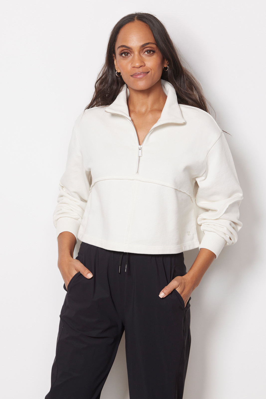 SWEATY BETTY Revive Half Zip Sweatshirt | EVEREVE | Evereve