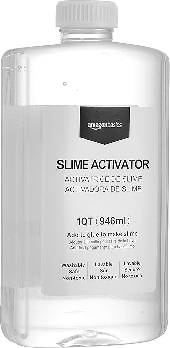 Amazon Basics Slime Activator Solution 1 QT (946ml), Easy to Use, Washable, Clear, Stretchy, Mess... | Amazon (US)