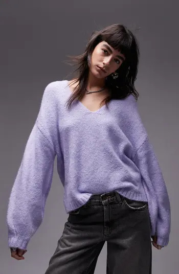 Topshop Oversize V-Neck Sweater | Nordstrom | Nordstrom